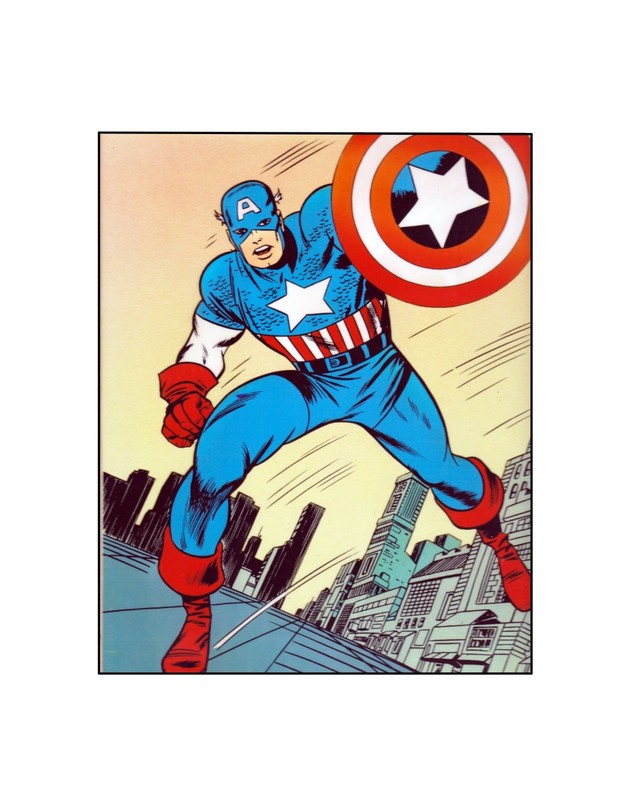 The Return of Captain America/ Marvel Silver age comic book Sericel / Jack Kirby