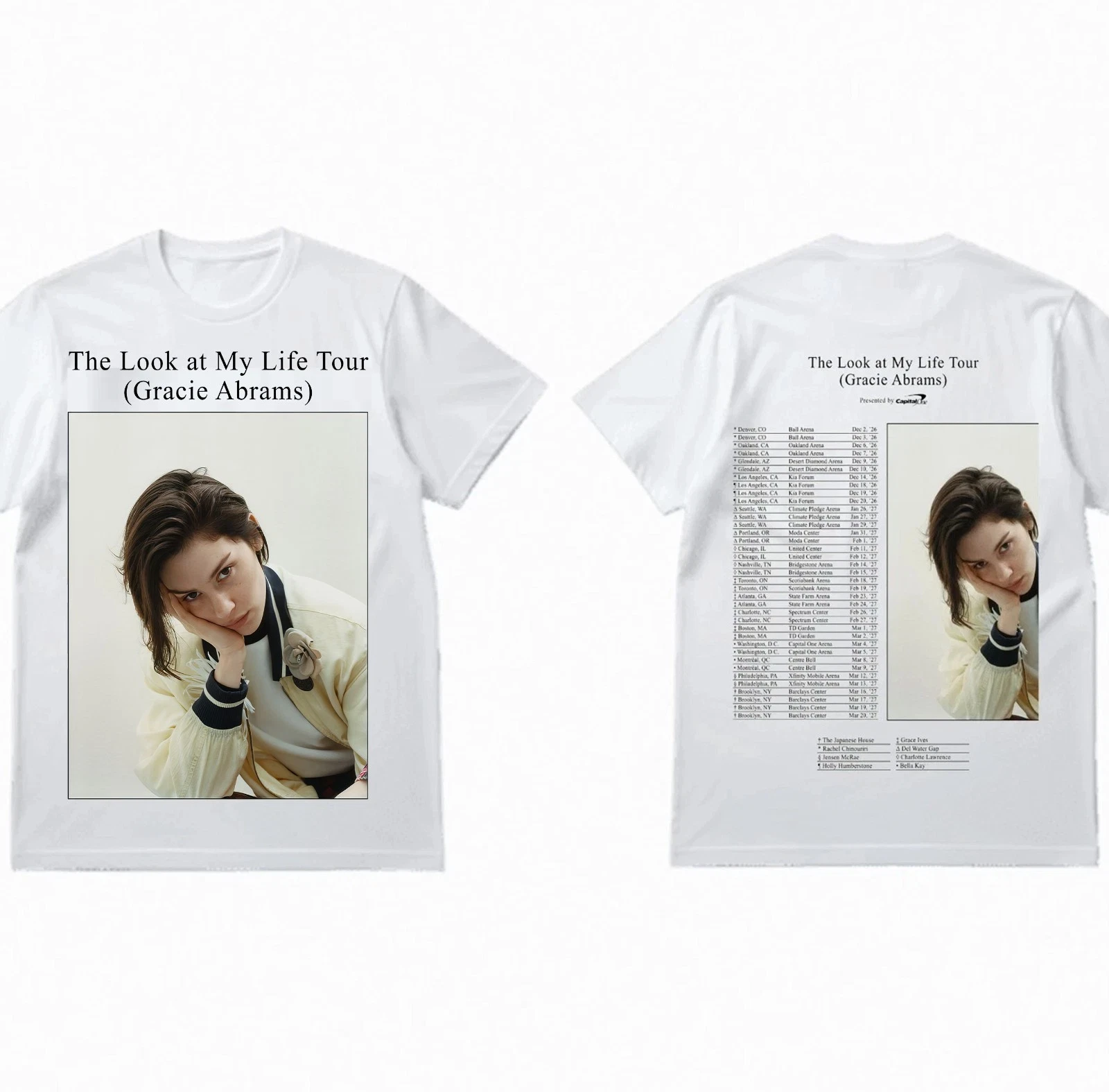 Gracie Abrams Announces The Look at My Life Tour 2026 T-Shirt