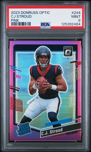 2023 PANINI DONRUSS OPTIC PINK #244 CJ STROUD PSA 9