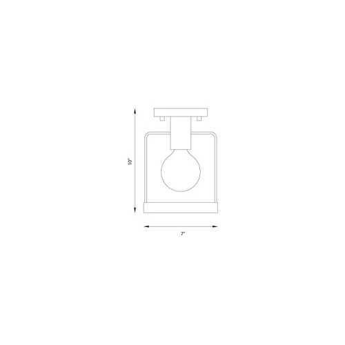 Designers Fountain D273M-SF Tafo 7"W Semi-Flush Mount Ceiling - Black - Picture 11 of 12