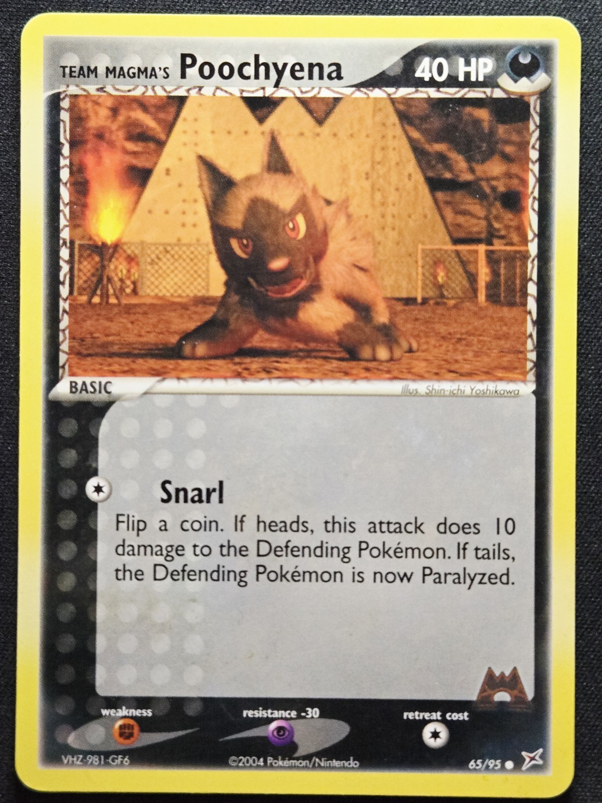 Team Magma's Poochyena 65/95 Team Magma vs Team Aqua 2004 - Pokémon TCG