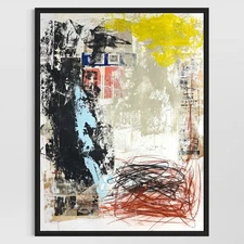 Original Mixed Media Abstract Modern Art Painting 18x24 "Loess" Signed