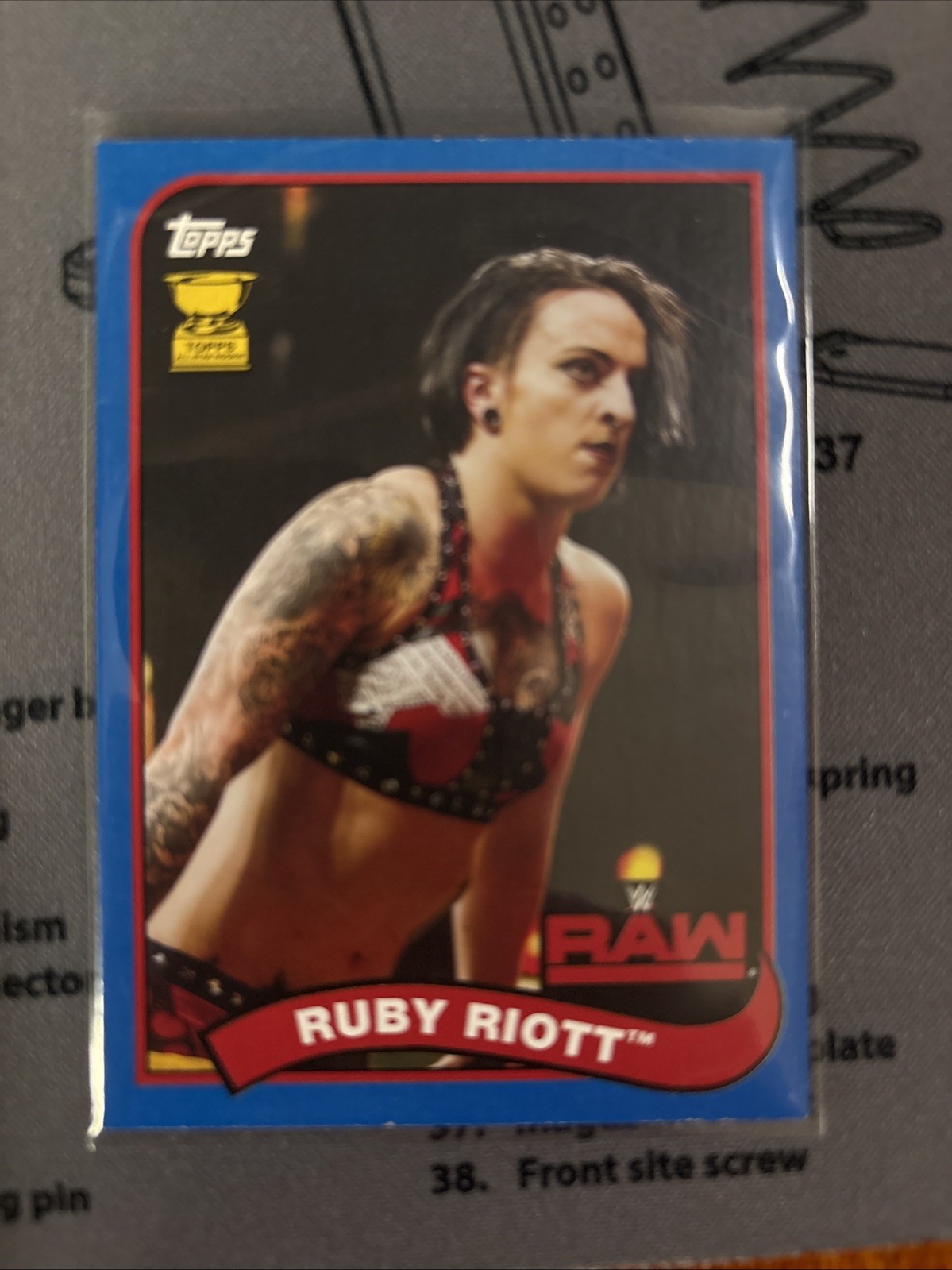 Ruby Riott 2020 Topps WWE Throwback Blue Parallel #64 Serial #09/99 Rare