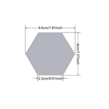 5-20Pcs Hexagon Mirror Wall Tiles, Self-Adhesive Peel  Stick Decor for Living R