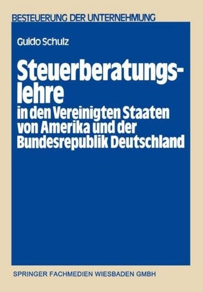 Steuerberatungslehre In Den Vereinigten Staaten Von Amerika Und Der Bundesrepubl-image