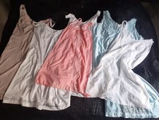 6 combinaisons nylon fond de robe dentelle vintage