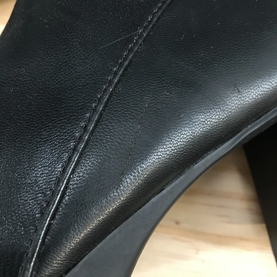 Anne Klein Botas Mujer 8 M Rubí Botín Negro Cremallera Lateral Cómodo Tacones Bloque Foto 3 de 4