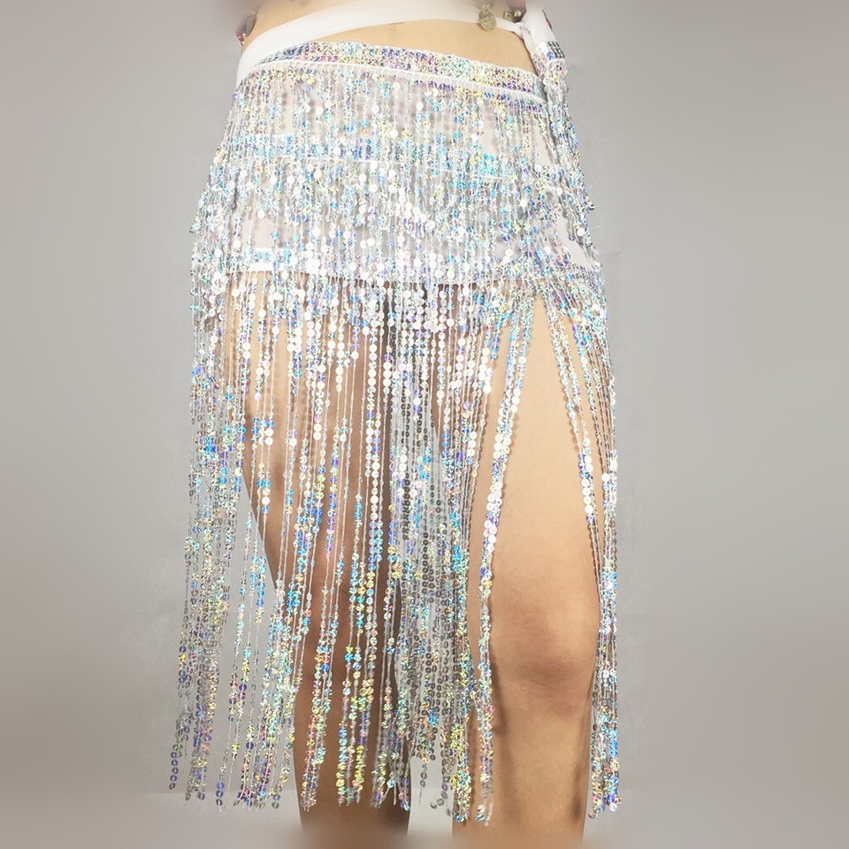Shop Sequin Belly Dance Skirts In Vibrant Colors - Foto 3