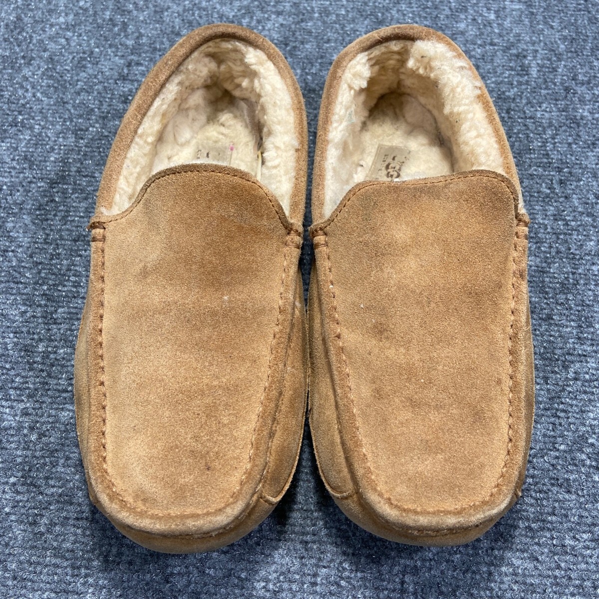 UGG Shoes Mens 9 Brown Suede Ascot leather Shearling Lined  display picture 2