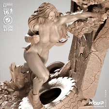 Emerald Power Warrior Resin Model Kit 3D Printed - Unpainted Fan Art Figure