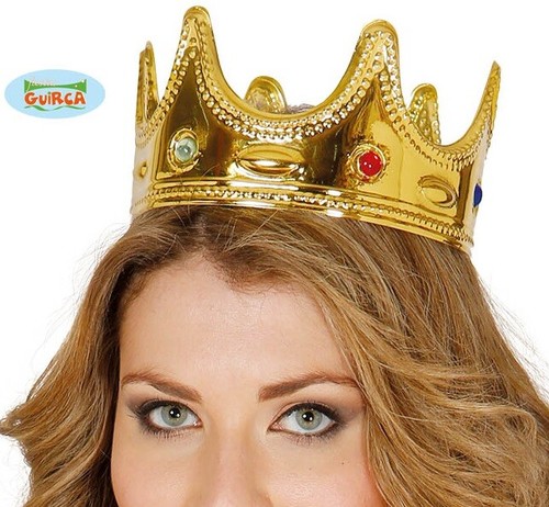 Adult Fancy Dress Queen's Crown queen King Jewelled Crown New fg - Picture 4 of 5