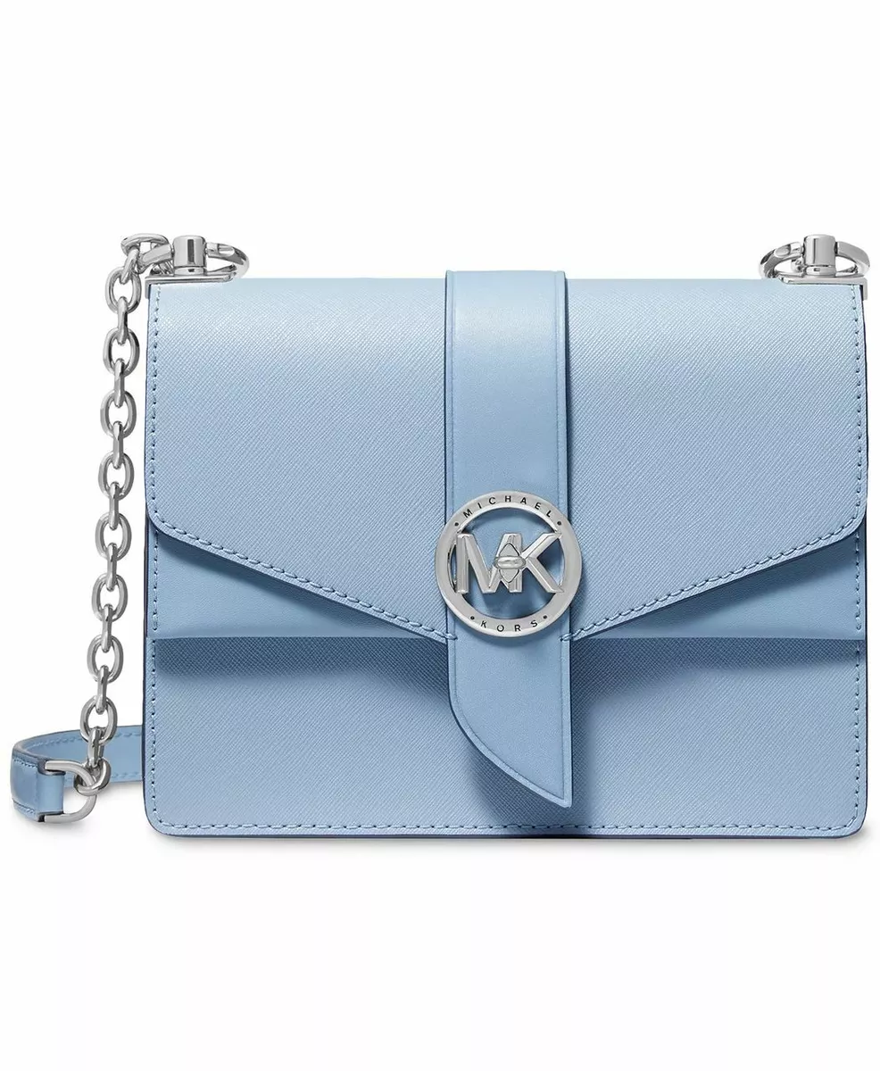 ☂️🍄Michael Kors Greenwich [Small ]Saffiano Crossbody Bag Chambray  NWT👍👍👍👍