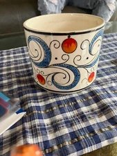 Vintage Ceramic Decorative Hand Painted flower pit Made in Brazil