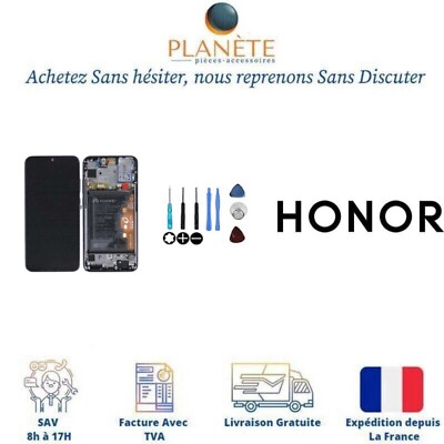 Écran Complet Noir Pour Honor 10 - Avec Châssis, Neuf Sous Blister, Référence 02351XBM