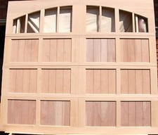 9x8 Wood Overhead Carriage House Garage Door, Amana Doors Model 103NW8A