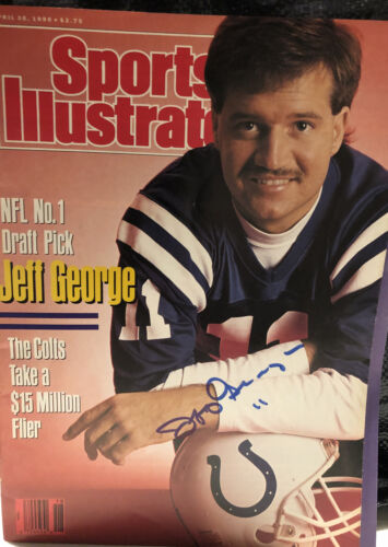 Jeff George Signed Sports Illustrated 1990 Indianapolis Colts - Picture 1 of 2