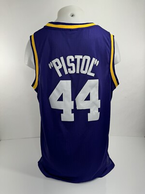 UTAH JAZZ / ADIDAS - PISTOL PETE MARAVICH Stitched HARDWOOD