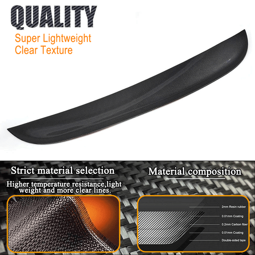 Fit For Porsche Panamera 2014-2016 REAL Carbon Rear Trunk Spoiler Boot Lip Wing  - Bild 8 von 12