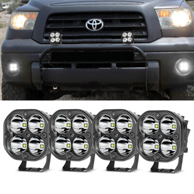 4x 3''inch LED Pods Light Bar Spot Truck Off road 4WD SUV Driving Fog Boat Motor