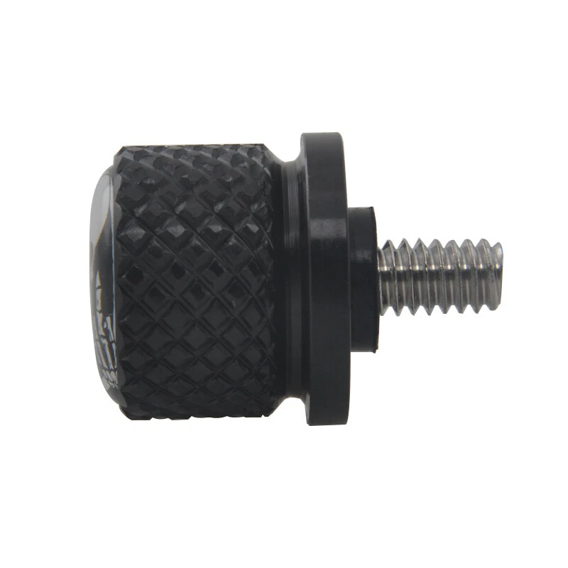 Black Ghost Shaped Motorcycle Tailstock Screw Fit For Harley  Cross Bones FLSTSB - Imagem 2 de 4