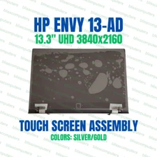 HP Envy 13-ad173cl 13.3" 4K UHD LCD LED Screen Assembly Touch Screen Hinge Up