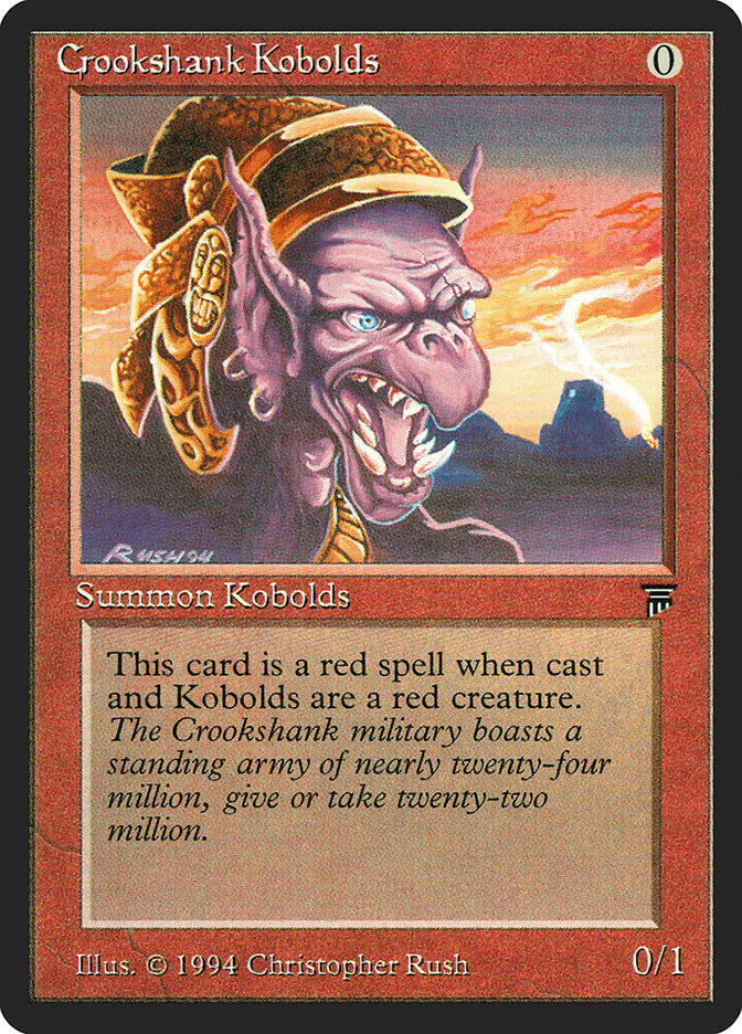 mtg kobold cards Crookshank Kobolds Legends Magic the Gathering MTG STOCK IMAGE