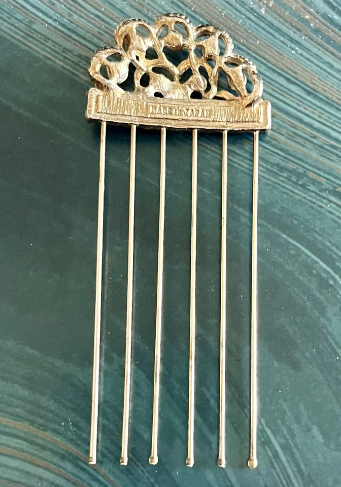 Antique Hair Pin/Pick Silver Tone Hair Clip Pin Stamped Made in Japan 3.5" - Image 4 of 4