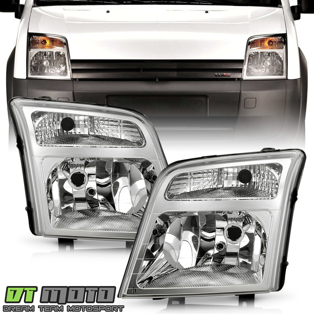 For 2010-2013 Ford Transit Connect Chrome Headlights Headlamps