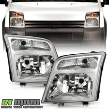 For 2010-2013 Ford Transit Connect Chrome Headlights Headlamps Pair Left+right