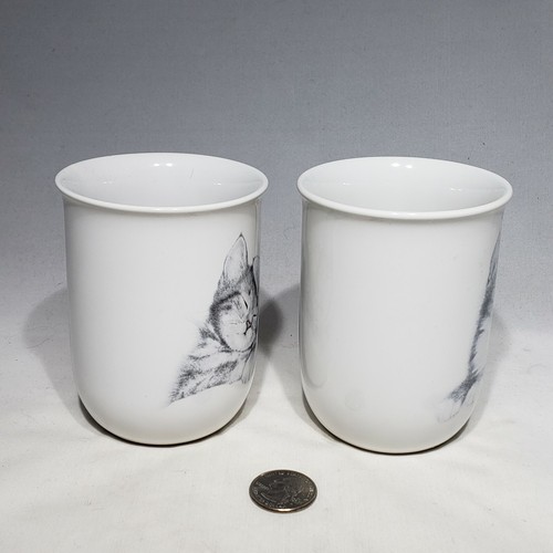 Set aus 2 Otagiri Katze Kätzchen Tassen 10 Unzen Jonah's Workshop Japan EUC - Bild 2 von 7