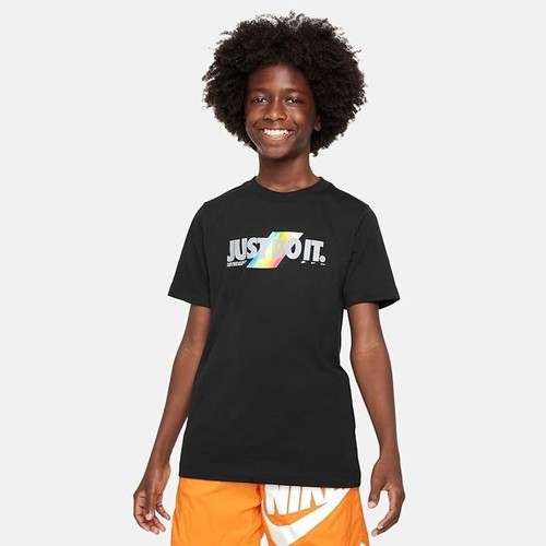 Nike JUST DO IT Big Kids' Boys Graphic T-Shirt (Black) Size XL