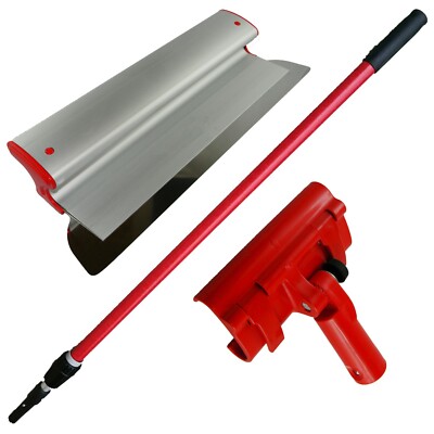 Profi Set Flächenspachtel 25 cm | Adapter | Teleskopstiel 160 cm Handgriff CT01