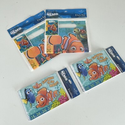Disney Finding Nemo Birthday Party Invitations Invites Goodie Bags 16 Quantity