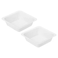 5pcs Square-Shaped Weigh Boats 100mL Medium Disposable Powder Dispenser, White