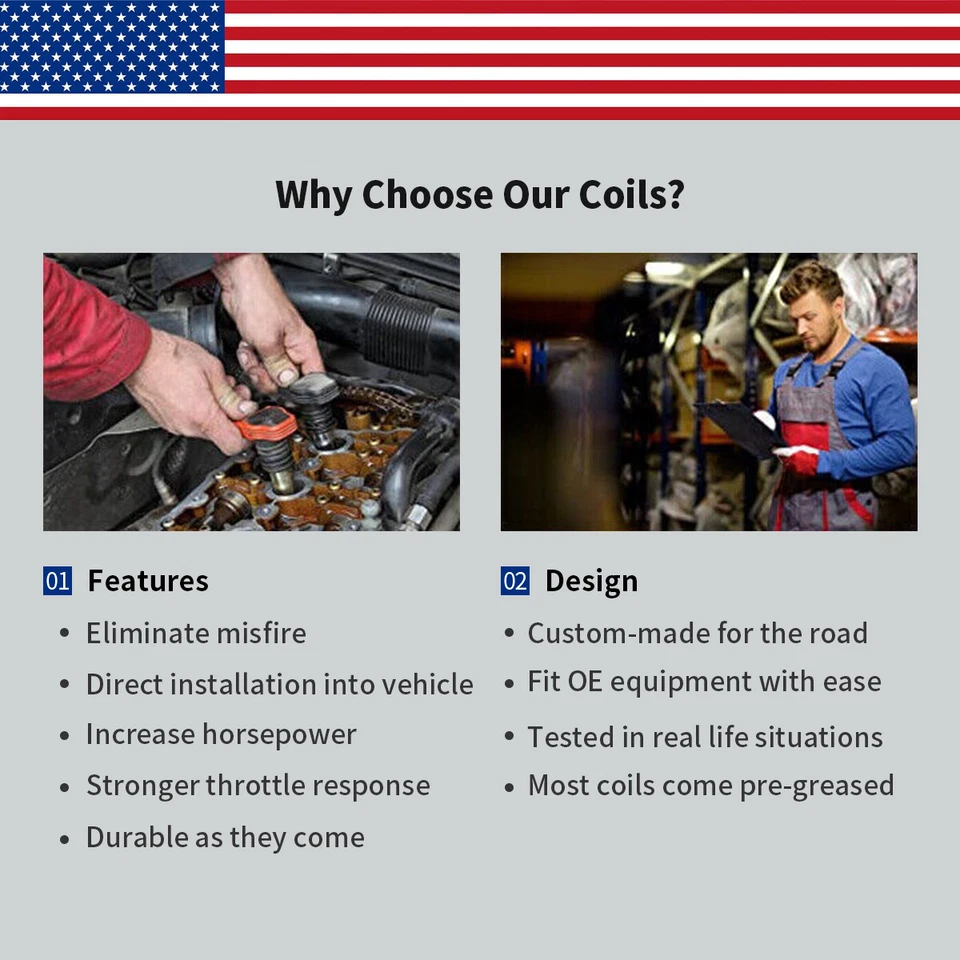 Brand 2X OEM Ignition Coil & Wire For Mitsubishi Lancer Eclipse 2.0L 2.4L UF295 - Image 4 of 4