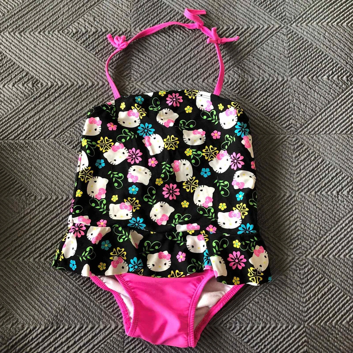 Hello Kitty Size 5T Black and Pink Hello Kitty Bathing Suit