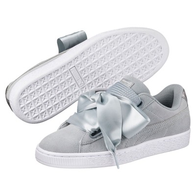 puma basket heart grey