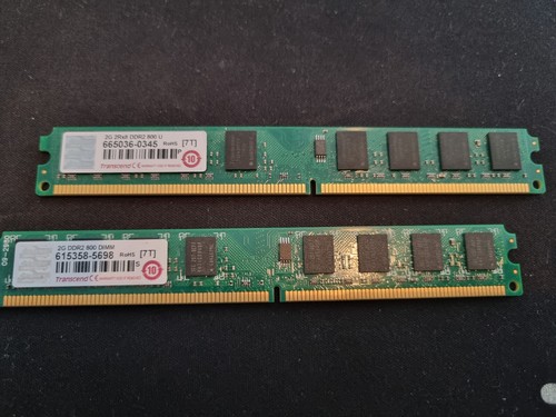 2x 2GB DDR2 RAM Transcend 800MHz