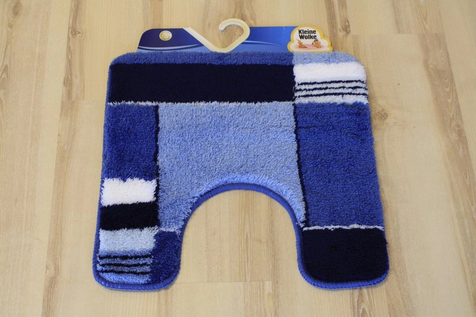 KLEINE WOLKE Tappeto Bagno Piccola Nuvola Padova 769 Blu Marino 50x50 cm Stand WC