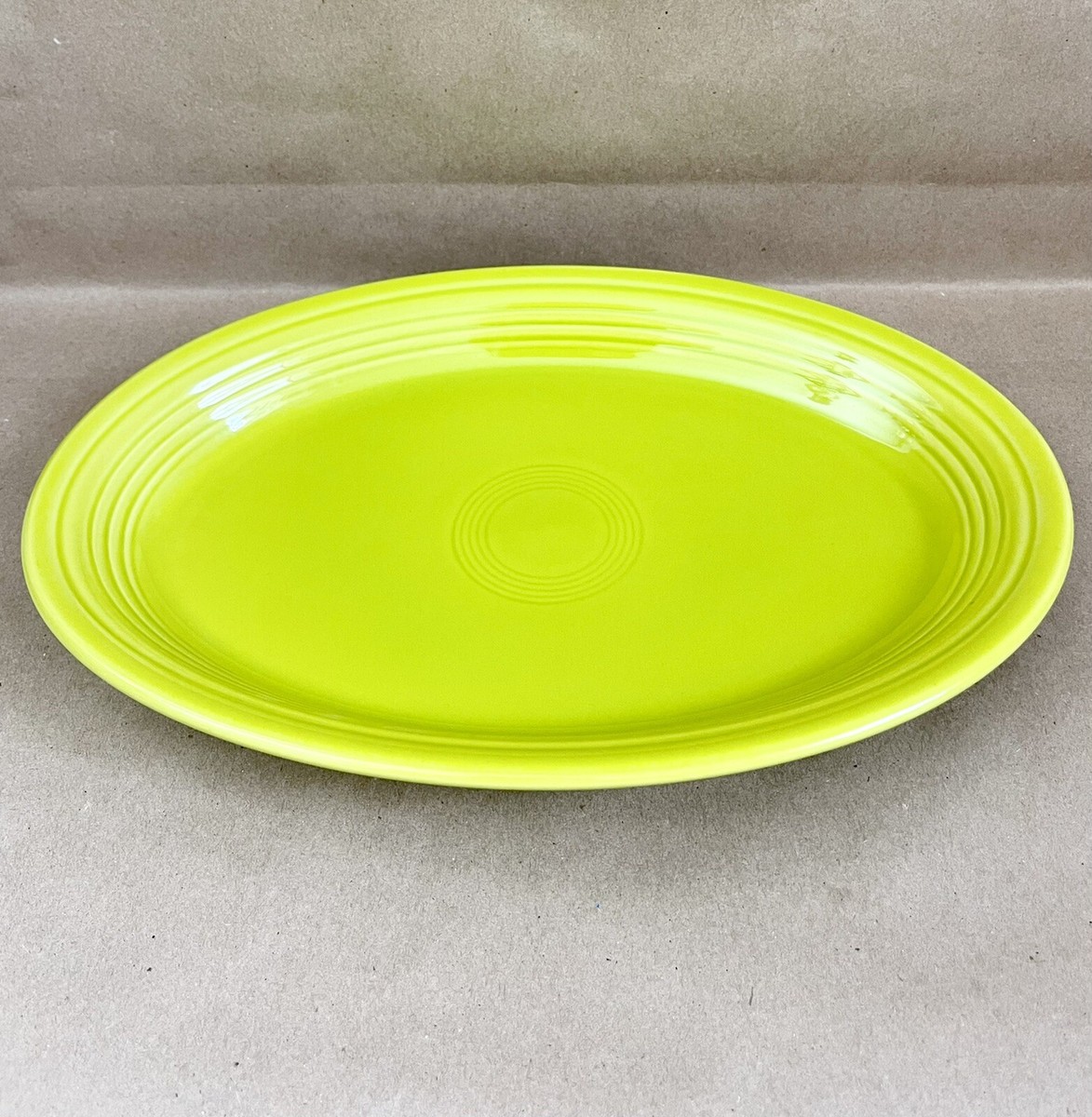 Homer Laughlin Fiestaware Large Oval Serving Platter, Lemongrass