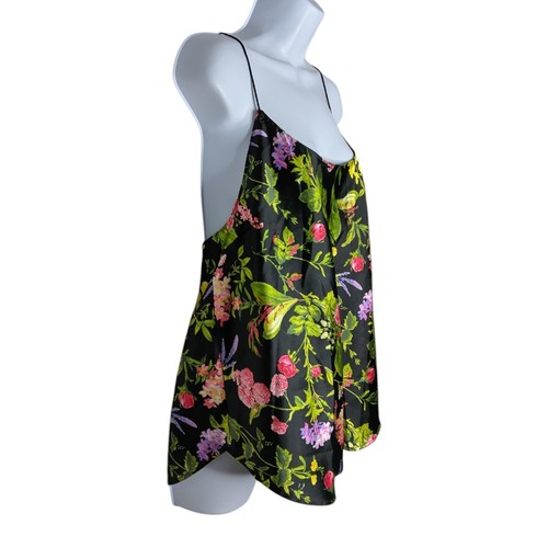 Camicia Victoria’s Secret donna XL pizzo racerback top sonno raso fiori nero - Foto 3 di 7