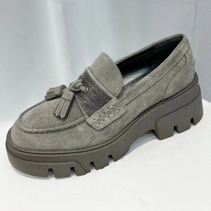 Роскошные лоферы туфли замшевые бусина цепочка кисточки кожаные туфли для женщин - Изображение 2 из 4