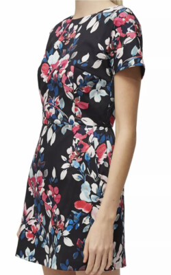 French Connection Womens Floral Print Fit and Flare Dress Above Knee 0 New  Nwt | eBay