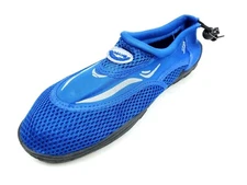 Men's Water Shoes Easy USA Wave Aqua Shoes Beach. Sauna, Gym, Blue Size 10