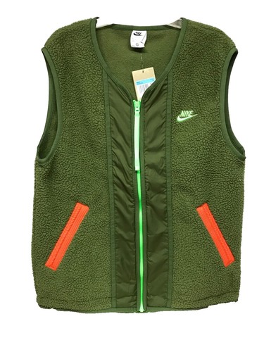 トップス 1990's NIKE fleece vest green XL Vintage Green Bay Packers Vest Mens Large Green NFL Football Nike