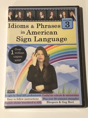 American Sign Language Idioms Phrases In Volume 3 DVD BRAND NEW & FACTORY SEALED