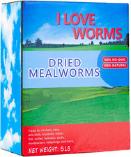 Dried Mealworms 5Lb , 100 Natural Non-Gmo, High-Protein Mealworms for Chickens