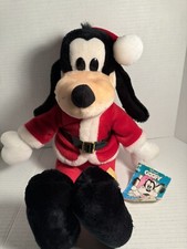 Vintage Disney Goofy Santa Claus Plush 18  Macy's Exclusive 1990  s Christmas