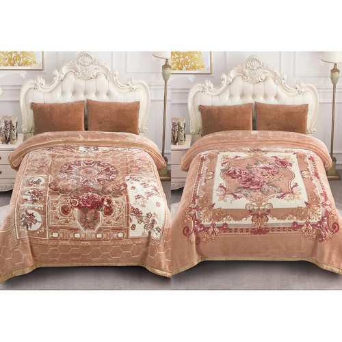 Coperta visone coreano animale floreale 2 strati spessa pesante invernale calda letto king - Foto 48 di 194