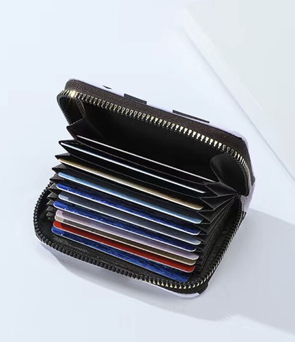 Sweet Milk Card Wallet Cow Print Black & White Kawaii Cow Zip Around Cute Mini - Picture 3 of 6